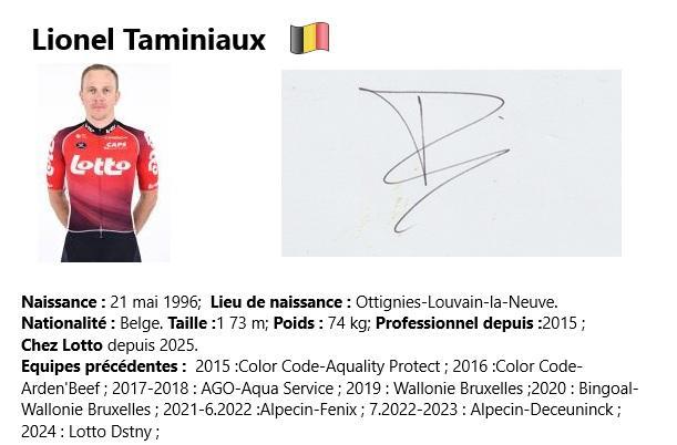 Lionel taminiaux 2025