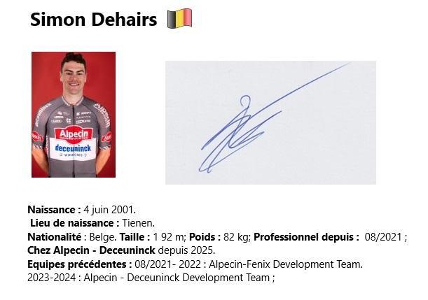 Simon dehairs 2025